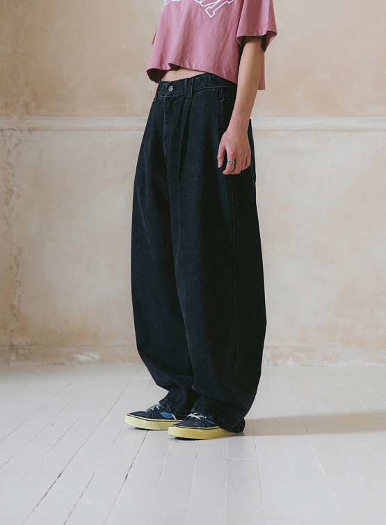 Джинсы ANGLAN Tin Denim Balloon Pants Black Denim