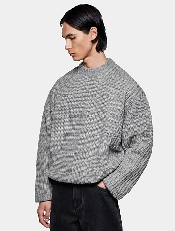 Свитер MKI MIYUKI ZOKU Chunky Rib Knit Melange Grey