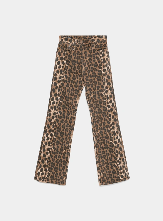 Женские Джинсы R13 Jane Stone Washed Leopard
