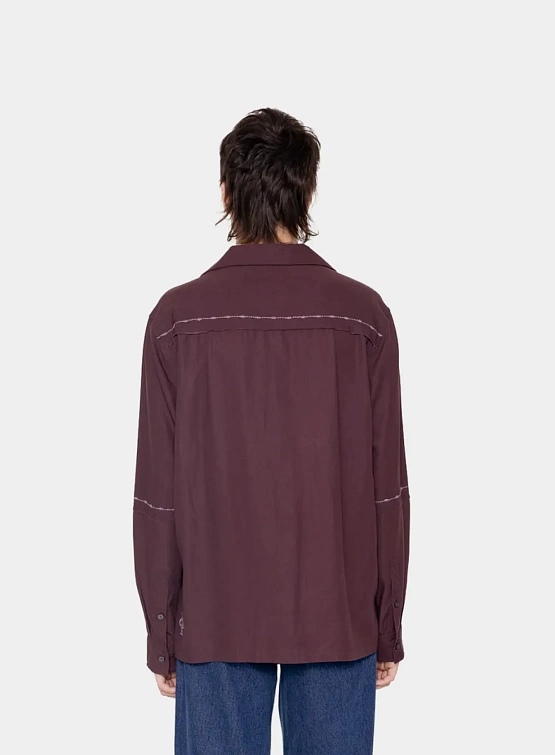 Рубашка ACMH Fray Aubergine