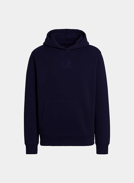 Худи C.P. Company Brushed and Emerized Diagonal Nightshade