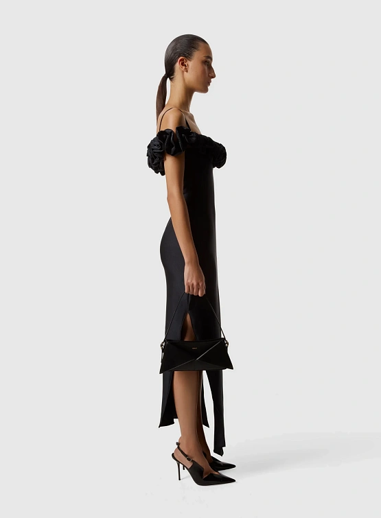 Женское Платье Coperni Ruffle Dress Black