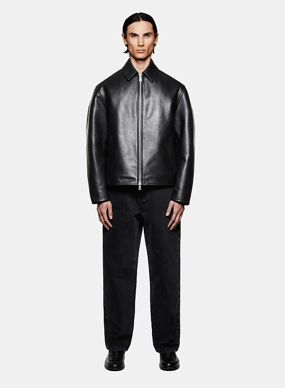 Кожаная куртка MKI MIYUKI ZOKU Cropped Leather Rider Black