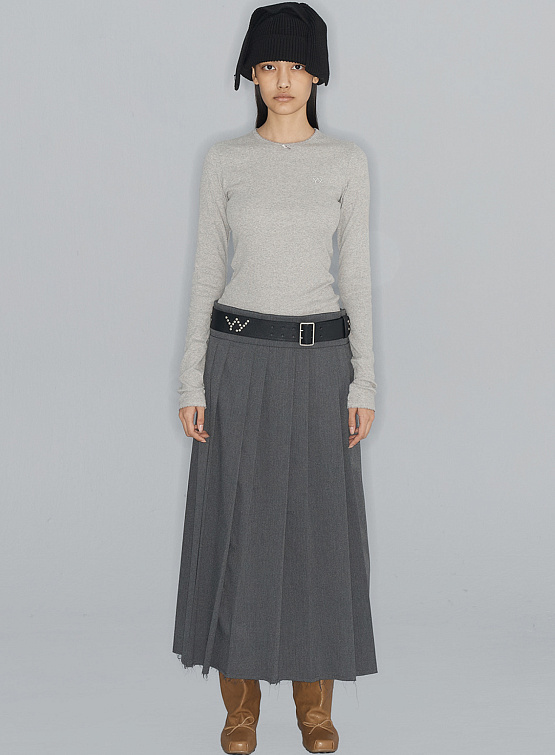 Женская Юбка Open YY Pleated Wrap Maxi Grey