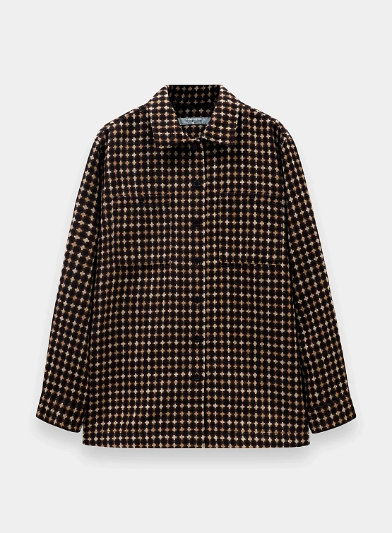 Рубашка EPINGLER Pocket Box Jacquard Brown