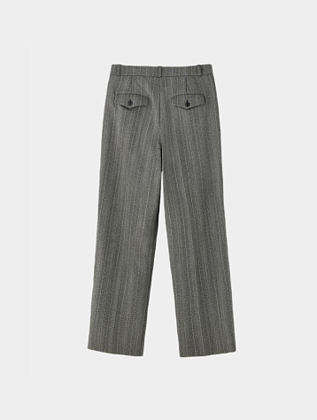 Брюки Recto Broken Herringbone Two Tucked Wide Charcoal Grey