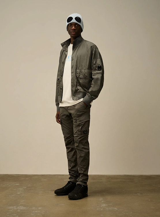 Брюки C.P. Company Stretch Sateen Cargo Lens Smoked Pearl