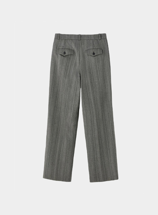 Брюки Recto Broken Herringbone Two Tucked Wide Charcoal Grey