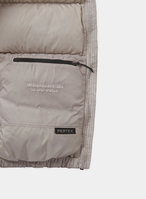 Пуховик thisisneverthat Pertex Overdyed T Down Stone