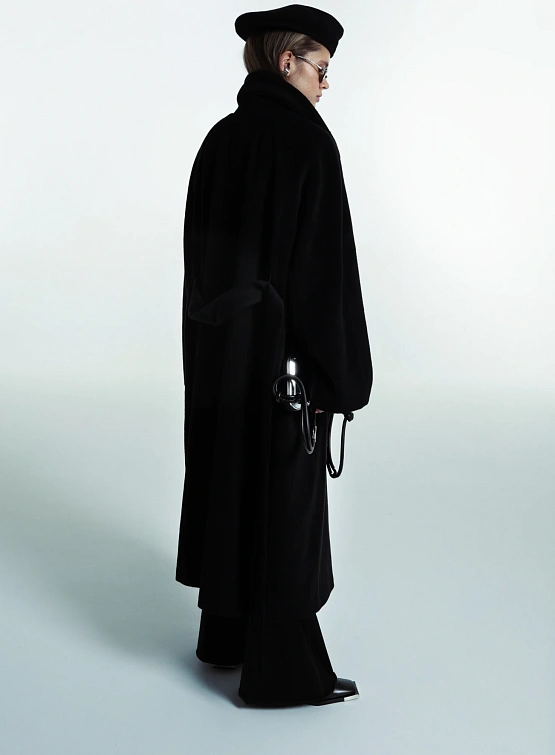 Женское пальто JUUN.J Wool Side Slit Double Maxi Coat Black