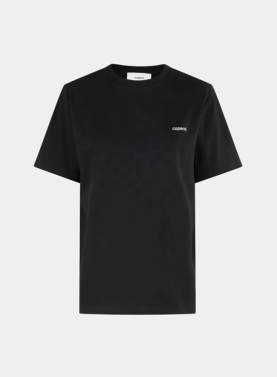 Женская футболка Coperni Boxy Tee Black/White