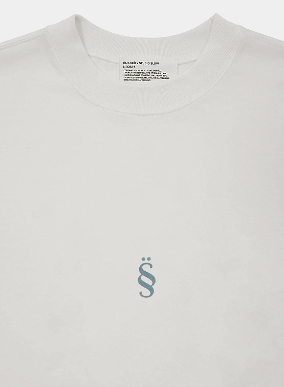 Футболка Studio Slow x ÖMANKÖ Logo T-Shirt White