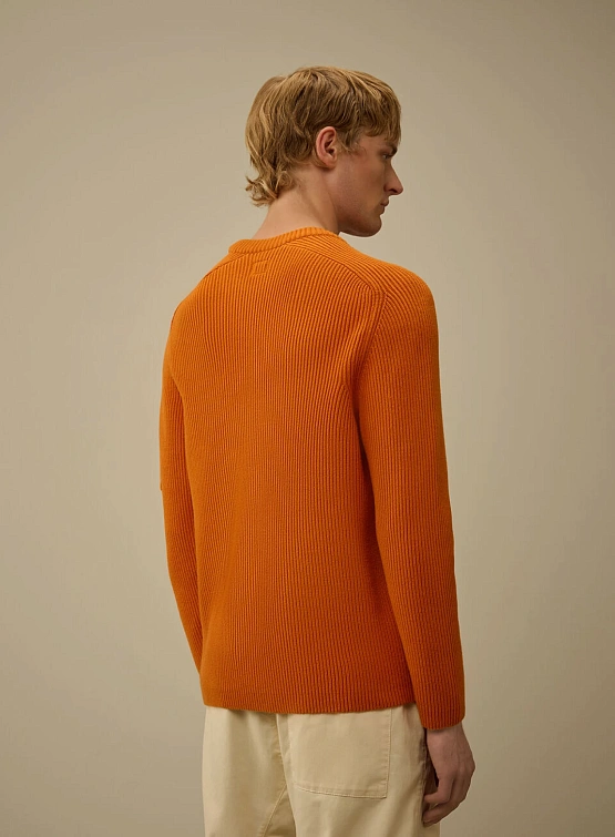 Свитер C.P. Company Full Rib Crewneck Lens Russet Oran