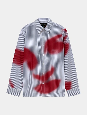 Рубашка KidSuper Blurry Face Airbrush Striped Red