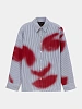Рубашка KidSuper Blurry Face Airbrush Striped Red
