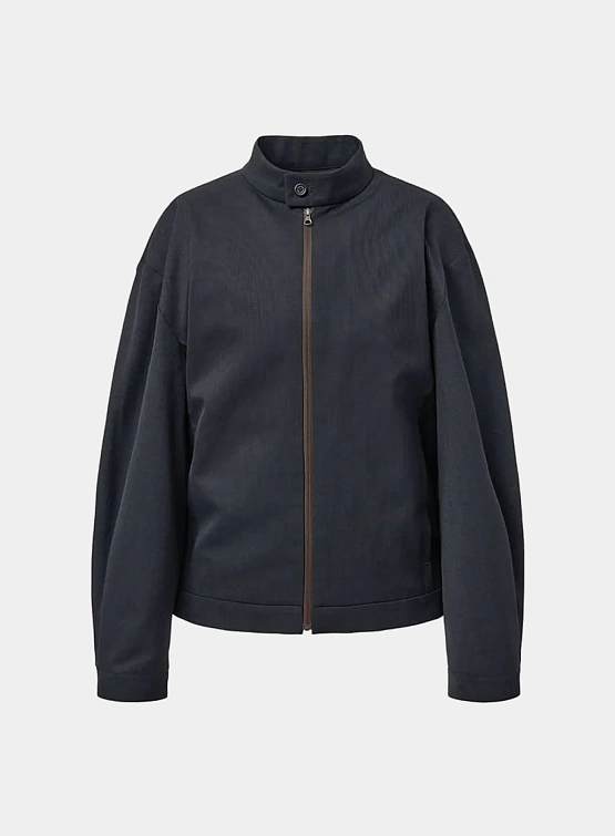 Куртка AMOMENTO Wool Stripe Zip-Up Black