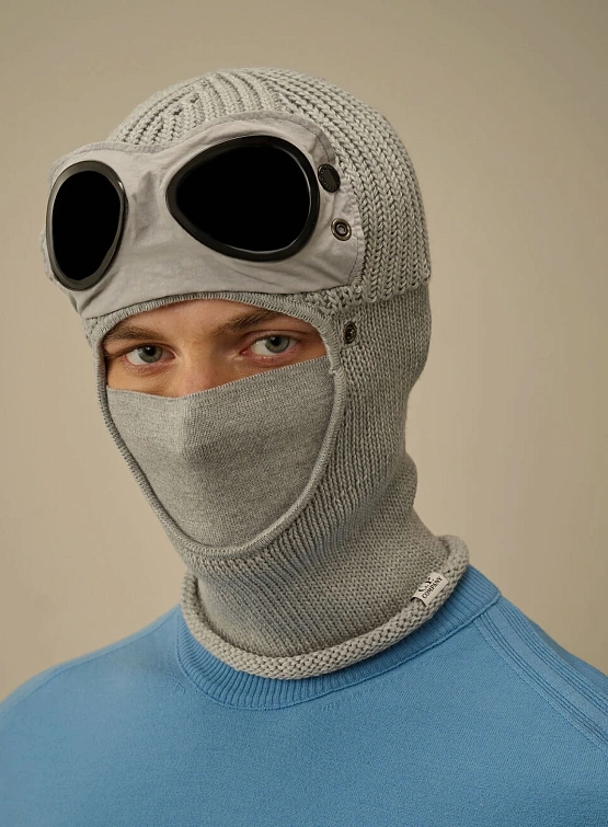 Балаклава C.P. Company Extrafine Merino Wool Goggle Moon Melan