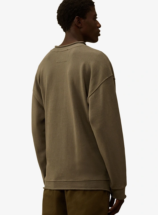 Свитшот C.P. Company Logo Embroidered Crewneck Gunmetal