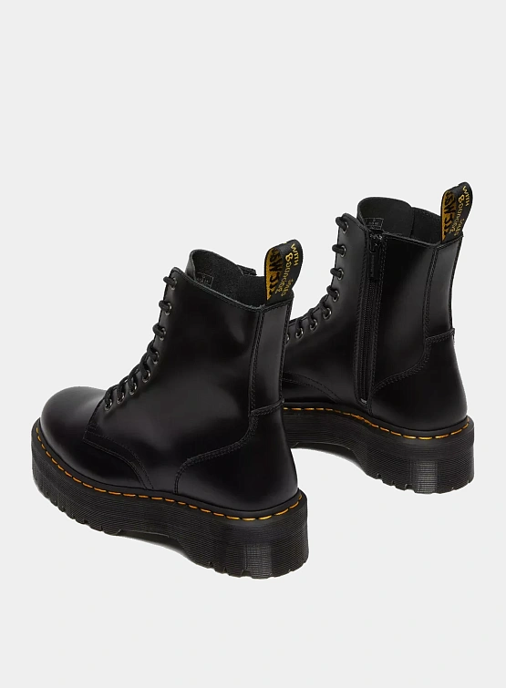 Dr. Martens Jadon Polished Smooth Leather Black Dr. Martens Studio Slow