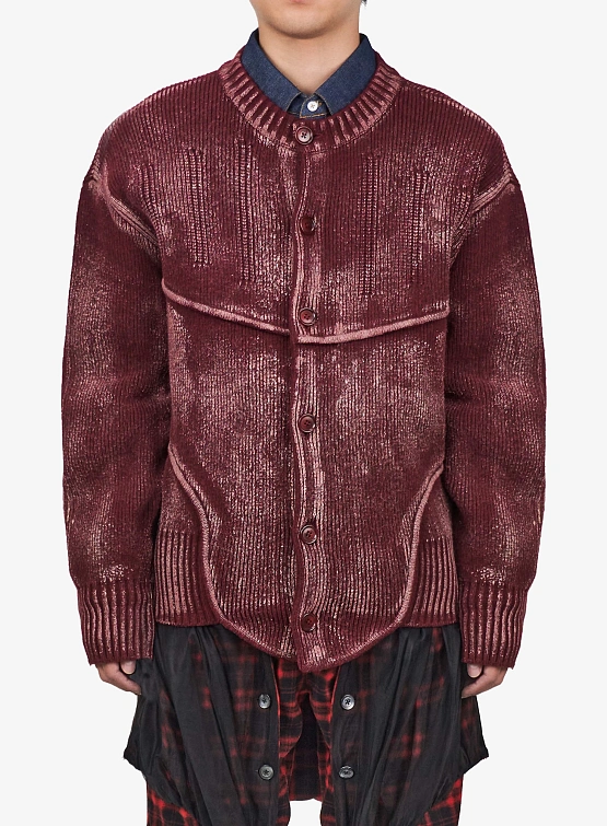 Кардиган JUNTAE KIM Painted Corset Knit Cardigan