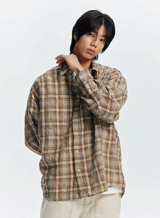 Рубашка FrizmWORKS Uneven Check Yellow