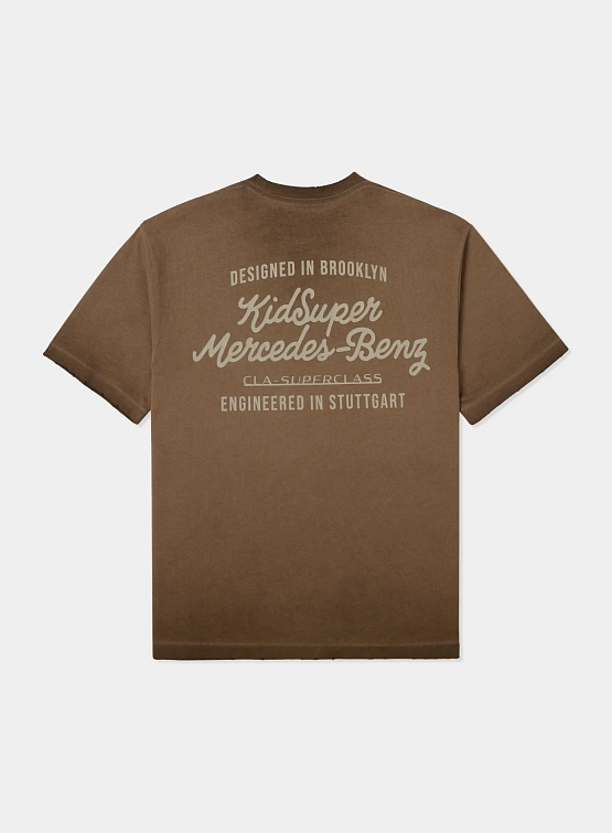 Футболка KidSuper X Mercedes Benz Washed Brown