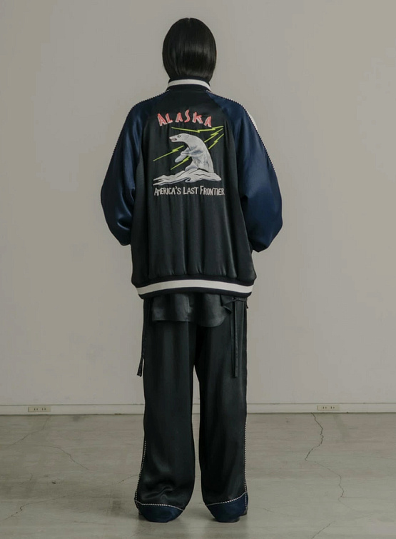 Бомбер FACETASM Souvenir Jacket Black Navy