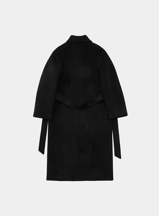 Женское пальто AMOMENTO Hourglass Long Coat Black