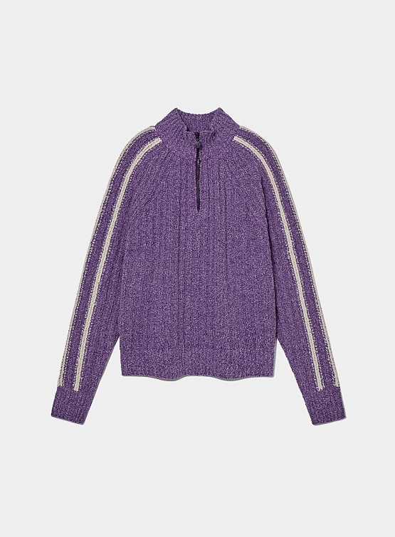 Женский свитер OPEN YY Ribbed Half-Zip Pullover Purple