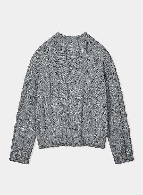 Свитер ANGLAN Wool Blend Oversized Cable Grey