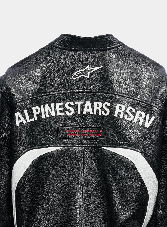 Кожаная куртка ALPINESTARS RSRV The Chief Bomber Blk/Wh/Red