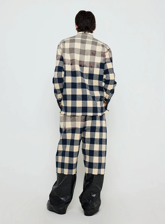 Рубашка 424 Tunic Tea Check Bleached And Dying