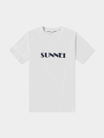 Футболка Sunnei Classic Big Logo Embroidered Off White