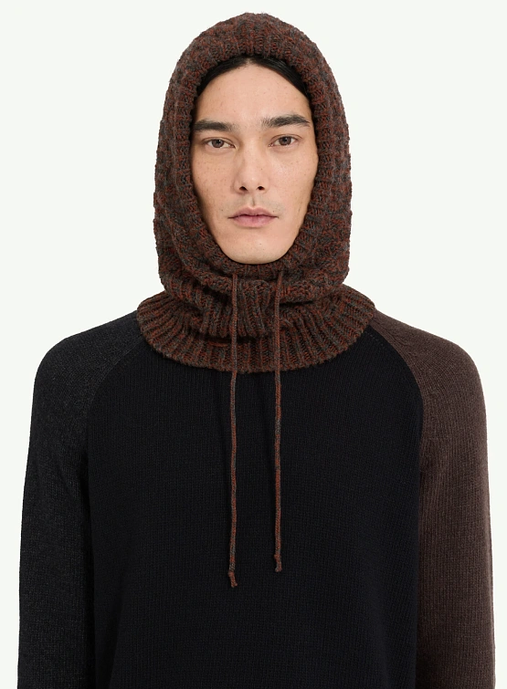 Балаклава MM6 Maison Margiela Tile Knit Brown
