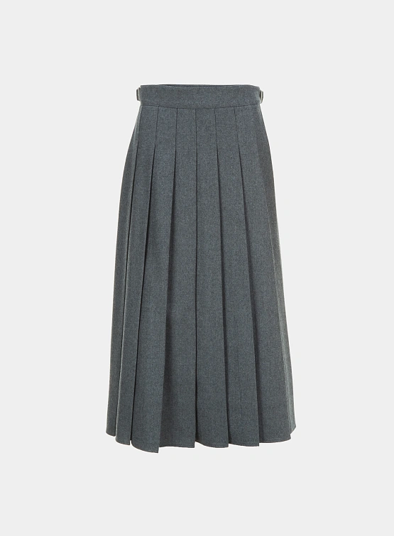 Женская юбка LE17SEPTEMBRE Front Pleats Wool Gray