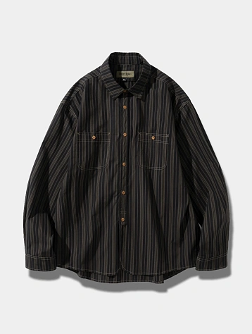 Рубашка Uniform Bridge Vintage Stripe Work Shirts Black