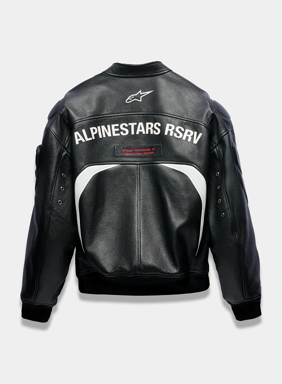 Кожаная куртка ALPINESTARS RSRV The Chief Bomber Blk/Wh/Red