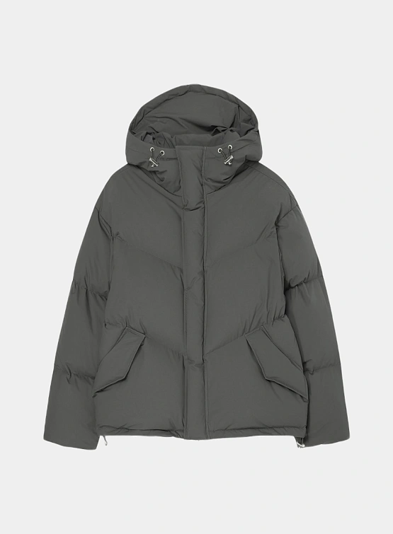 Пуховик AFTER PRAY Shell Hoody Puffer Gray