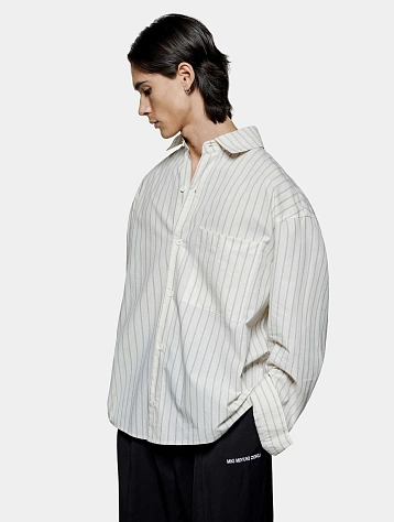 Рубашка MKI MIYUKI ZOKU Box Dress Off White Stripe