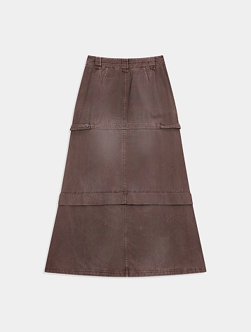 Женская юбка OPEN YY Cargo Pocket Maxi Skirt Brown