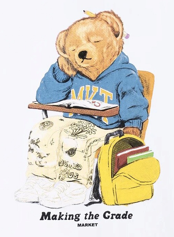 Футболка MARKET Making the Grade Bear White