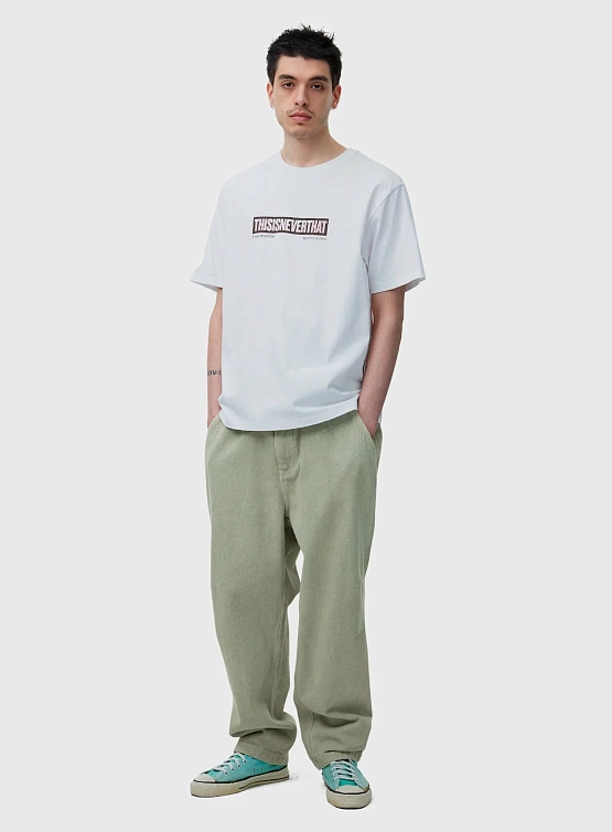 Брюки thisisneverthat Overdyed Twill Pant - Updated Beige