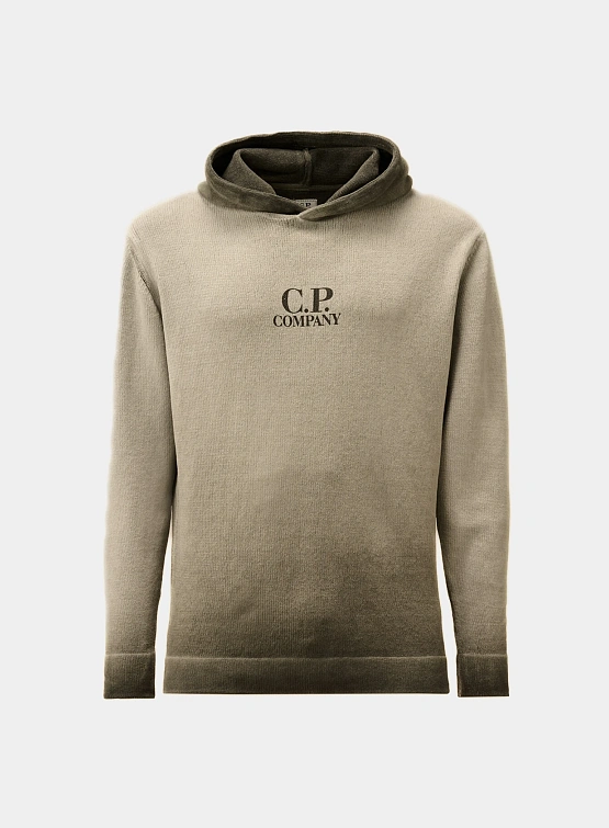 Худи C.P. Company Chenille Cotton Smoked Pearl