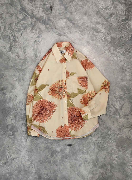 Женская рубашка Recto Bohemian Vintage Flower Printed Blouse