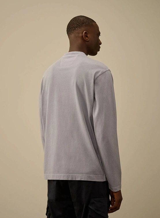 Лонгслив C.P. Company 1020 Jersey Logo Lavander Violet