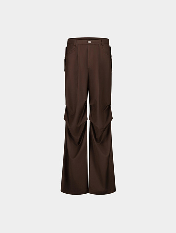 Брюки Bluemarble Parachute Pants In Wool Brown