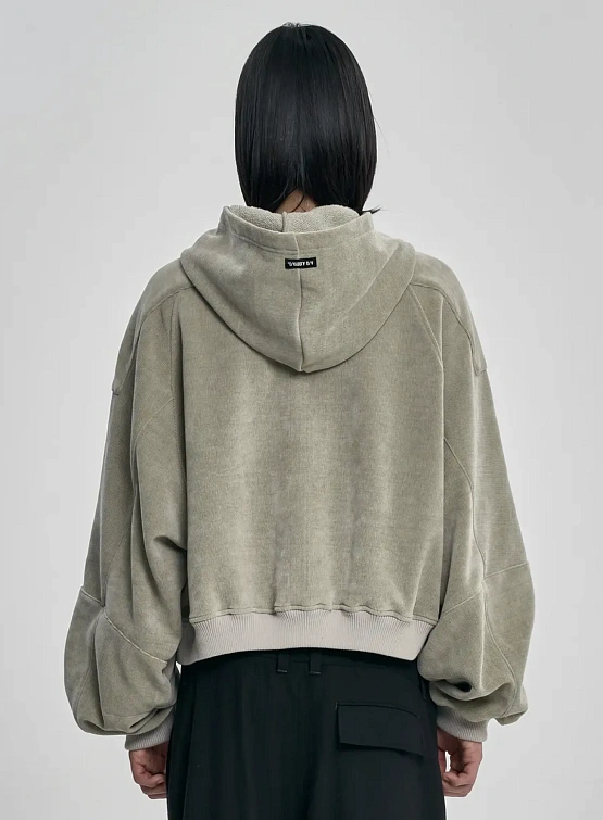 Зип-худи AJOBYAJO Corduroy Short Zip-Up Ash Khaki