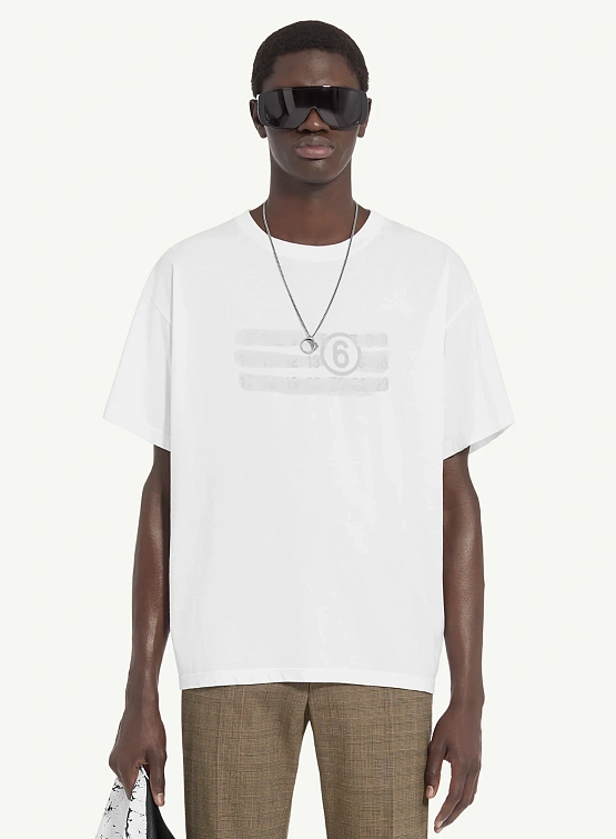 Футболка MM6 Maison Margiela Numeric White