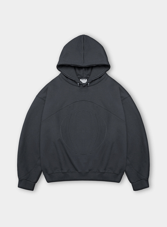 Худи ANGLAN Emboss Balloon Line Hoodie Charcoal