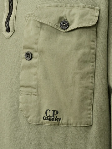 Халф-зип C.P. Company Cotton Fleece Mixed Agave Green